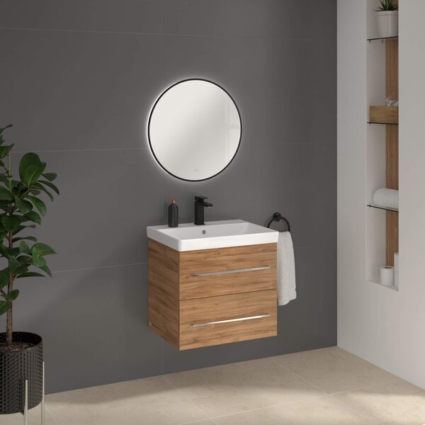 Villeroy & Boch oglindă 60x60 cm rotund cu iluminare negru A4886000
