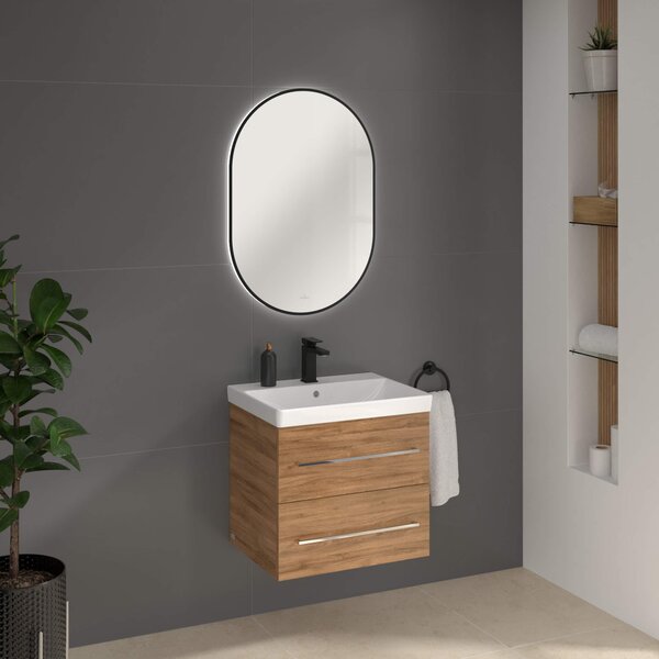 Villeroy & Boch oglindă 60x85 cm oval cu iluminare negru A4876000