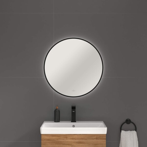 Villeroy & Boch oglindă 60x60 cm rotund cu iluminare negru A4886000