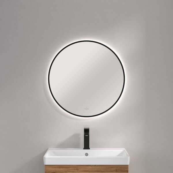 Villeroy & Boch oglindă 60x60 cm rotund cu iluminare negru A4886000