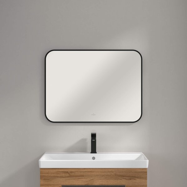 Villeroy & Boch oglindă 80x60 cm dreptunghiular cu iluminare negru A4908000