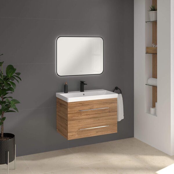 Villeroy & Boch oglindă 80x60 cm dreptunghiular cu iluminare negru A4908000