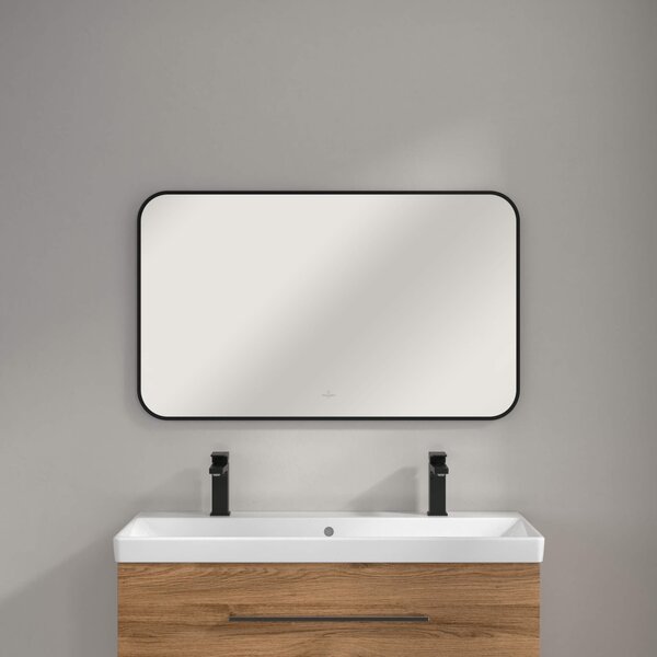Villeroy & Boch oglindă 100x60 cm dreptunghiular cu iluminare negru A4901000