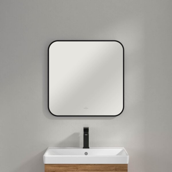 Villeroy & Boch oglindă 60x60 cm pătrat cu iluminare negru A4906000