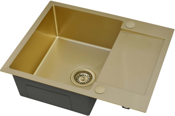 Ruvetti Look chiuvetă din oțel cu baterie 60x48 cm auriu LP_LOOK120-5200-PVDCH-F