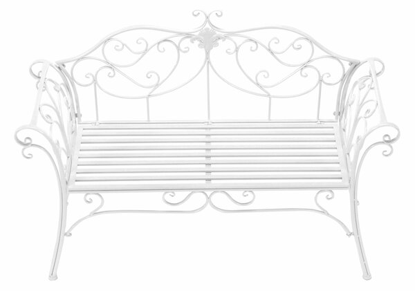 KONDELA Bancă de grădină, albă, ETELIA NEW