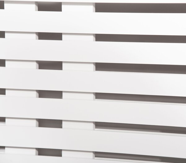 HOMCOM Masca Calorifer Reglabila din MDF si Lemn Alb 140-202x19x82.5 cm Design Modern pentru Acoperire Radiator | Aosom Romania