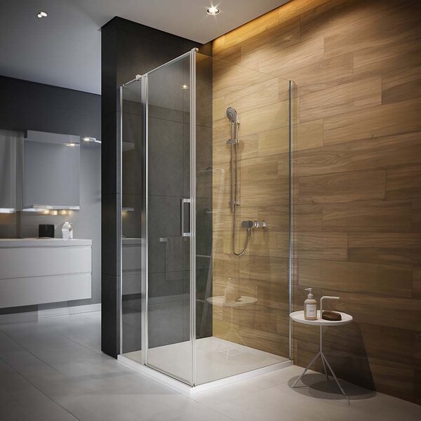 Cersanit Moduo, usa 1 canat pentru deschidere 80x195 cm, sticla transparenta 6mm, profil cromat, S162-020