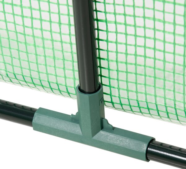 Mini sera gradina pentru plante, legume, fructe cu 3 ferestre tip rulou si protectie PE Anti-UV, verde 180x60x60cm Outsunny | Aosom Romania