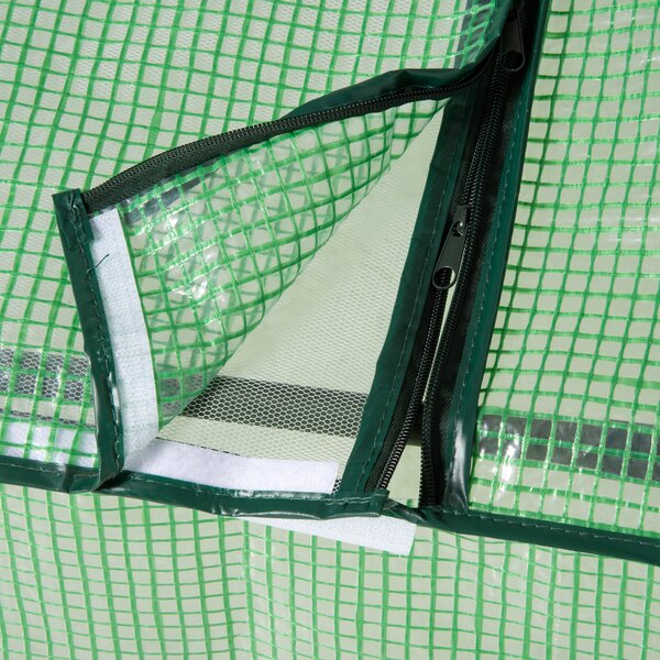 Outsunny Mini sera gradina pentru plante, sera Mica pentru Gradina pe 2 Nivele, pentru legume, fructe din PE, Verde | Aosom Romania