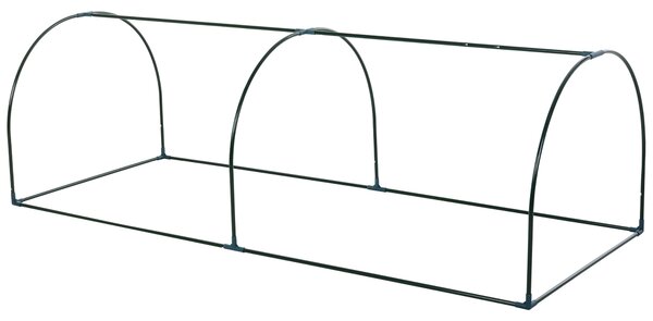 Outsunny Sera de gradina, cadru din otel, PVC, Verde si transparent 250x100x80cm | Aosom Romania