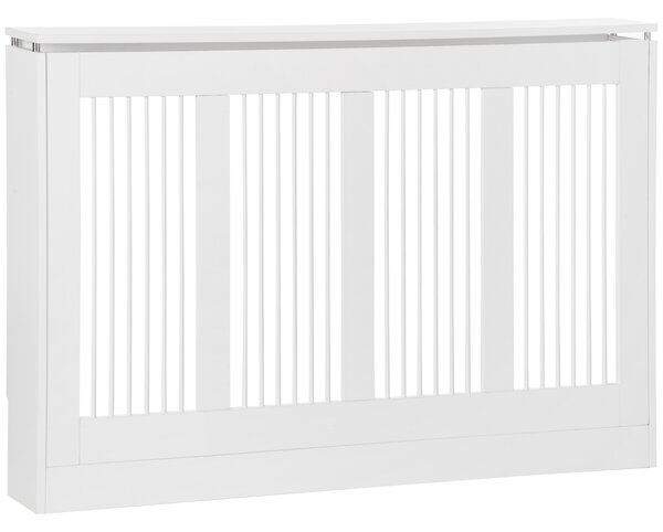 Capac pentru radiator modern din MDF si otel, 120x18x84cm, alb HOMCOM | Aosom Romania