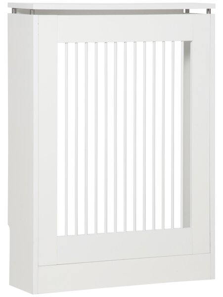 HOMCOM Capac Radiator din MDF si Otel Alb 60x18x84cm Design Simplu si Elegant pentru Acoperire Calorifer | Aosom Romania