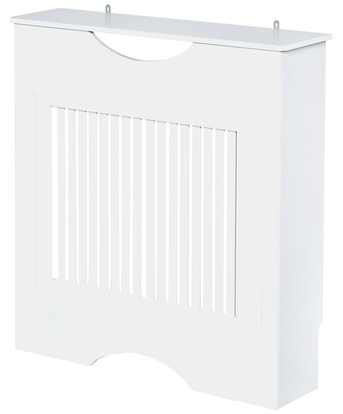HOMCOM Capac Radiator MDF Alb cu Blat Design Sigur Anti-Inclinare 78x19x82 cm pentru Living si Dormitor | Aosom Romania