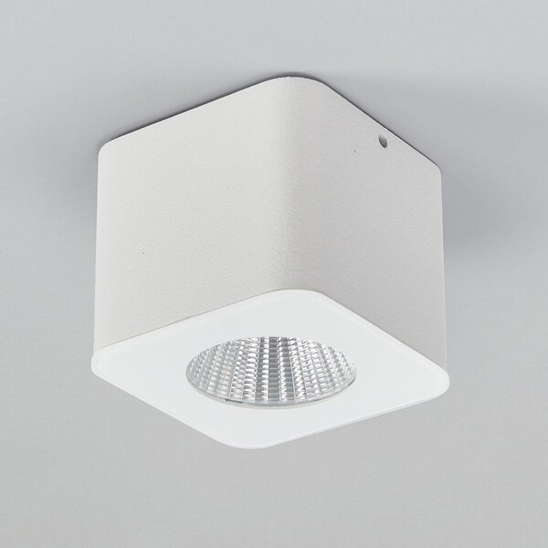 Helestra Oso spot LED tavan, unghiular, alb mat, reglabil, Alb, Baie, Metal, Modern