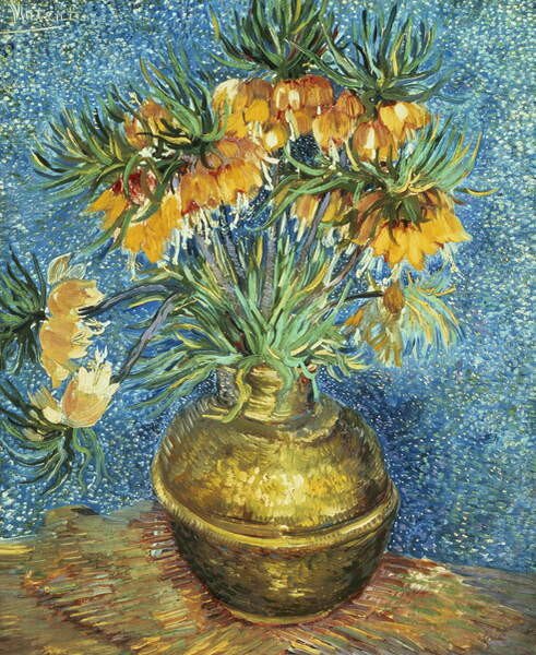 Vincent van Gogh - Artă imprimată Crown Imperial Fritillaries in a Copper Vase, 1886, (35 x 40 cm)