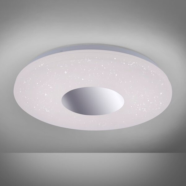 JUST LIGHT. GmbH Plafonieră LED Lavinia cu senzor 38,5cm, Alb, Hol, Plastic, Modern