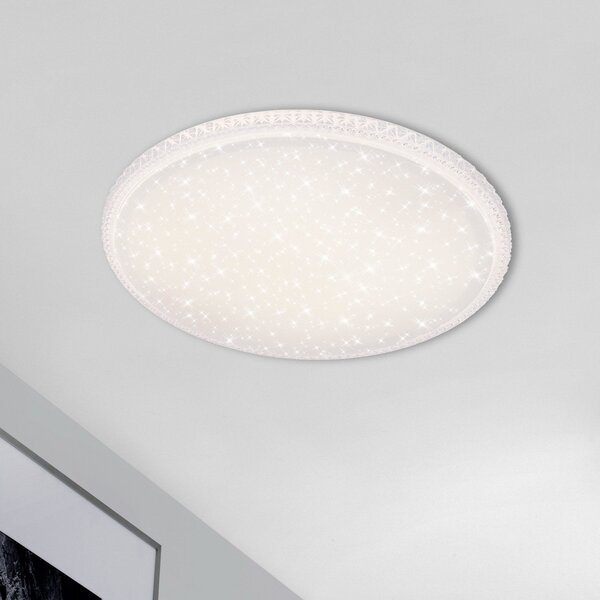 Briloner Stilul LED plafonieră, telecomandă, reglabil, Alb, Camera de zi / sufragerie, Plastic, Modern
