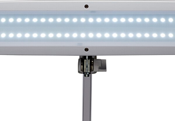Maul LED lampă cu clemă MAULwork, alb, înălțime 50 cm, dimabil, reglabil, Alb, Studiu / Birou, Metal, Modern, Corpuri de iluminat cu clemă / cu fișă
