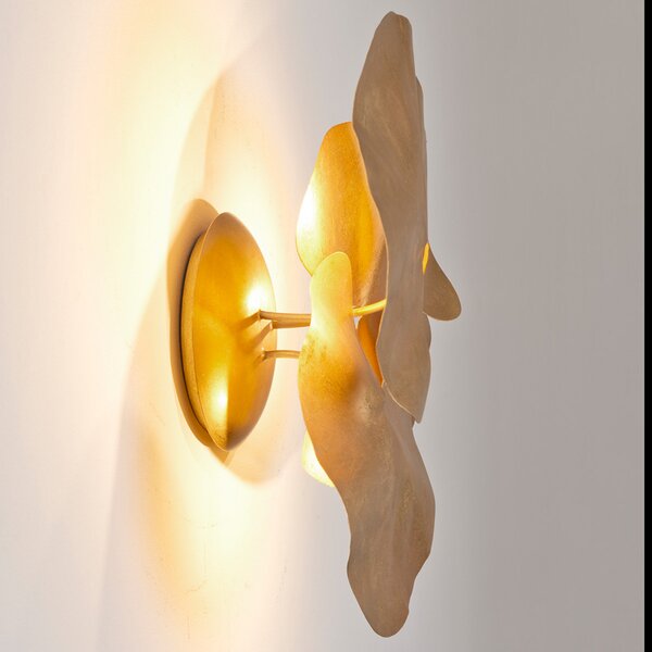 Holländer Plafonieră LED Controversia, reglabil, Auriu / Alamă, Camera de zi / sufragerie, Metal, Design, Perete forme speciale