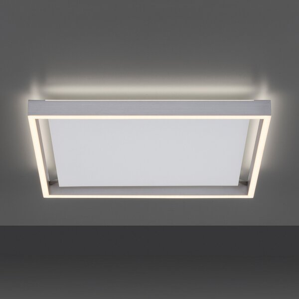 Q-Smart-Home Paul Neuhaus Q-KAAN plafonieră LED, 45x45cm, reglabil, Gri, Camera de zi / sufragerie, Metal, Modern