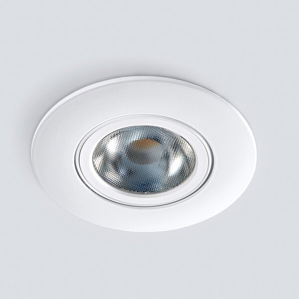 Heitronic Spot LED încastrat tavan DL8002, pivotant, 38°, reglabil, Alb, Hol, Metal, Modern, Corpuri de iluminat încastrate rotunde