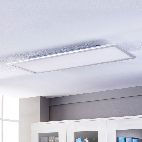 Lindby Panou LED Livel, CCT, 120 cm x 30 cm, telecomandă, reglabil, Metalic, Bucătărie, Plastic, Modern