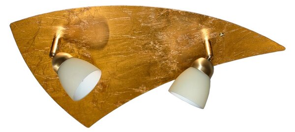 Busch Plafonieră Elegance, 2 lumini, auriu, reglabil, Auriu / Alamă, Camera de zi / sufragerie, Metal, Modern, Plafon cu flacără multiplă
