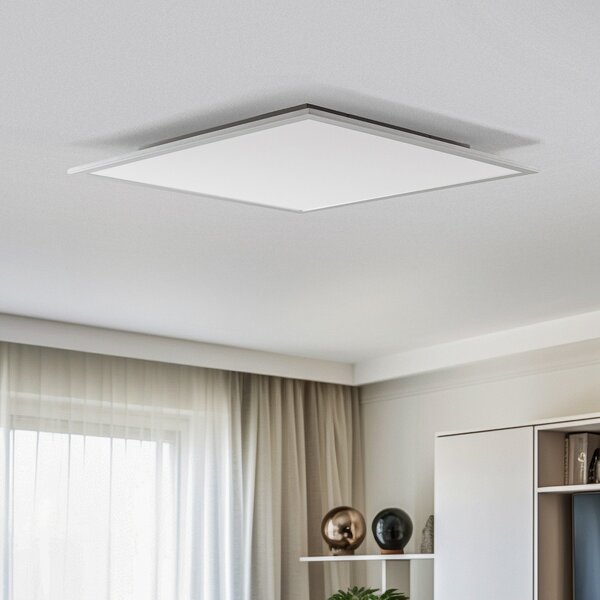 Lindby Panou LED Livel, 4000K, 62 cm x cm, argintiu, metal, Metalic, Bucătărie, Plastic, Modern