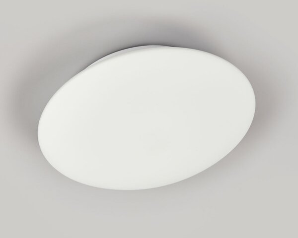 ORION Plafonieră Alba din sticlă opală, Ø 25 cm, reglabil, Alb, Camera de zi / sufragerie, Sticlă, Modern