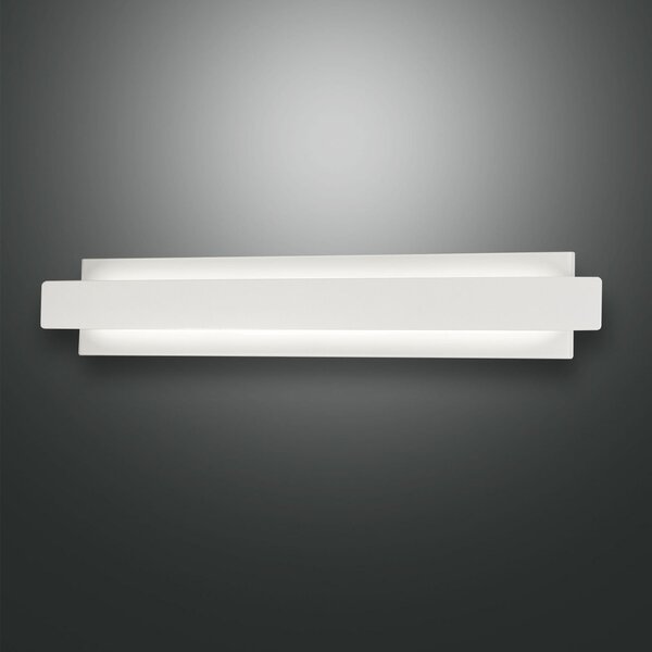 Fabas Luce Aplică de perete LED Regolo față metalică, alb, reglabil, Alb, Camera de zi / sufragerie, Metal, Modern, Perete unghiular