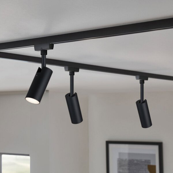 Paulmann URail Spot LED Tubo negru 3.000 K, Negru, Camera de zi / sufragerie, Metal, Modern