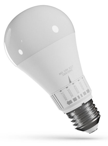 Bec LED 5 culori de lumină GLS E27 230V 10W 5CCT