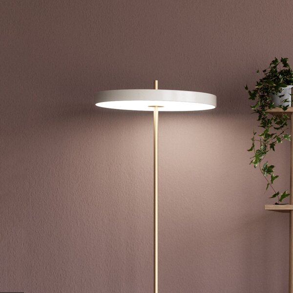 UMAGE Asteria Floor lampă de podea LED alb-perl, reglabil, Alb, Camera de zi / sufragerie, Metal, Design