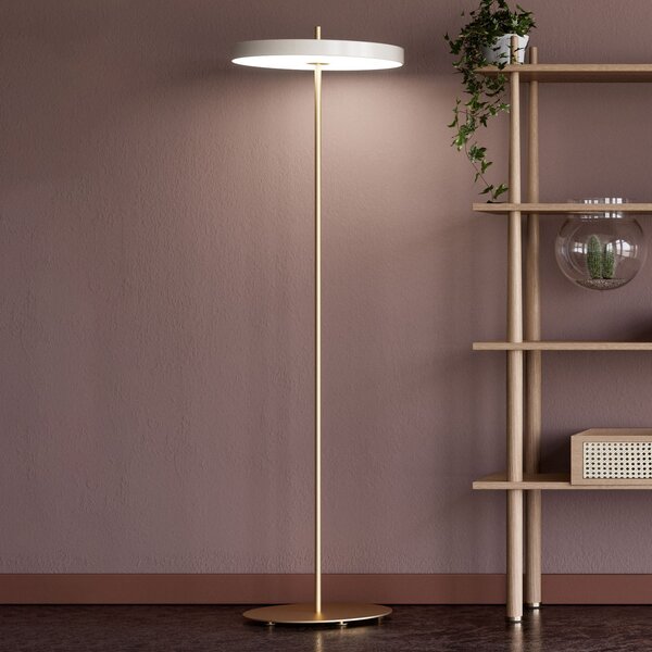 UMAGE Asteria Floor lampă de podea LED alb-perl, reglabil, Alb, Camera de zi / sufragerie, Metal, Design
