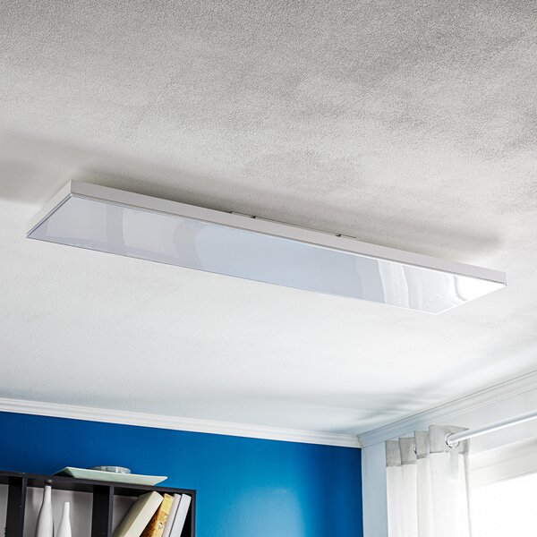 Briloner Frameless cer înstelat LED CCT, 120x30cm, reglabil, Alb, Camera de zi / sufragerie, Plastic, Modern