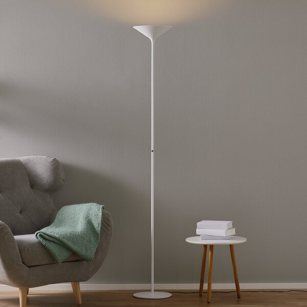 Rotaliana Dry lampă de podea LED, alb mat, reglabil, Alb, Camera de zi / sufragerie, Metal, Design