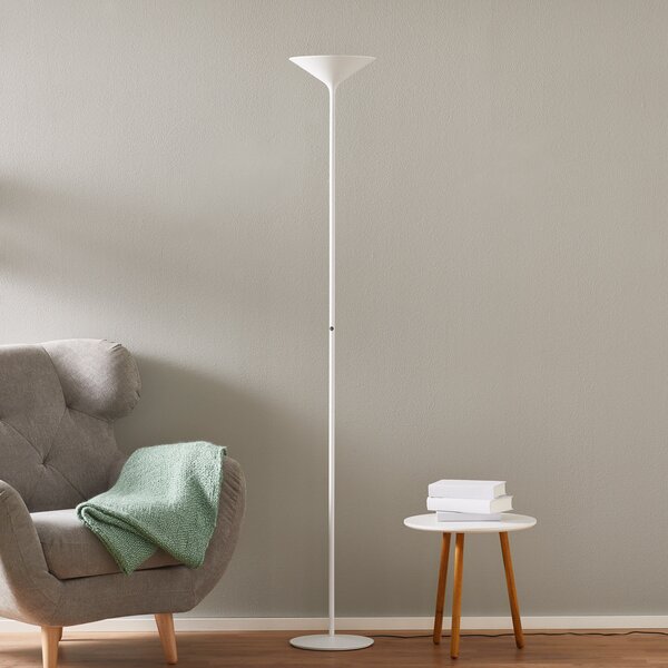 Rotaliana Dry lampă de podea LED, alb mat, reglabil, Alb, Camera de zi / sufragerie, Metal, Design