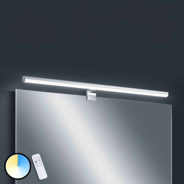 Helestra Gaia lampă LED oglindă telecomandă 79cm, reglabil, Metalic, Baie, Metal, Modern