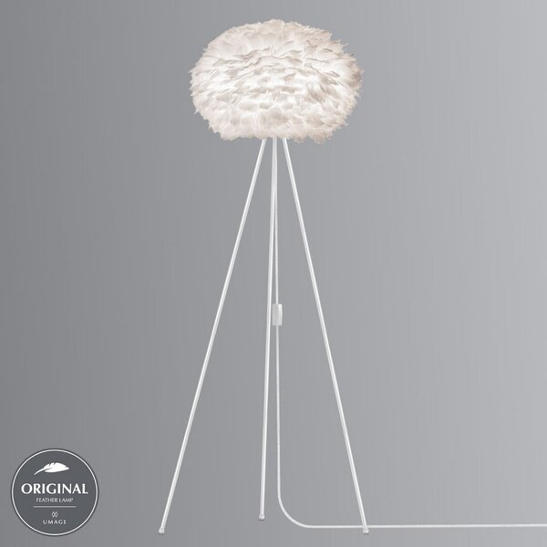 UMAGE Eos medium lampă de podea tripod alb, Alb, Camera de zi / sufragerie, Metal, Design, Tripod