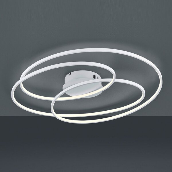 Trio Lighting Plafonieră LED Gale, 80 cm, alb mat, reglabil, Alb, Camera de zi / sufragerie, Metal, Modern
