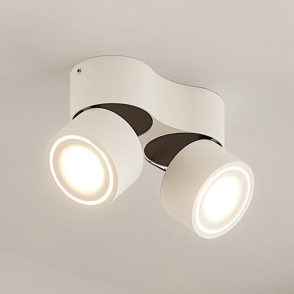 Arcchio Spot LED pentru tavan Rotari, alb, 2 becuri, 1362lm, reglabil, Alb, Hol, Aluminiu, Modern