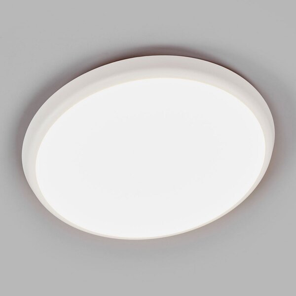 Arcchio plafonieră LED Augustin, Ø 30 cm, CCT, alb, IP54, reglabil, Alb, Baie, Plastic, Modern