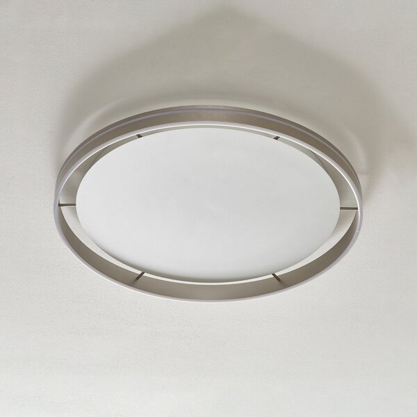 Q-Smart-Home Paul Neuhaus Q-VITO LED plafonieră cu 79cm oțel, reglabil, Metalic, Camera de zi / sufragerie, Metal, Modern