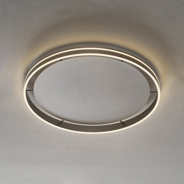 Q-Smart-Home Paul Neuhaus Q-VITO LED plafonieră cu 79cm oțel, reglabil, Metalic, Camera de zi / sufragerie, Metal, Modern