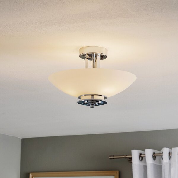 KICHLER Plafonieră de baie Hendrik cu LED-uri, Metalic, Baie, Metal, Modern