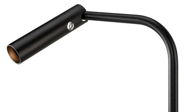 SLV Karpo Lampadar LED, cu dimabil, negru, reglabil, Negru, Studiu / Birou, Metal, Modern