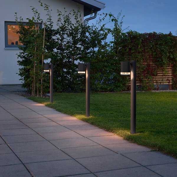 Konstsmide Lampă LED stâlpișor Modena, negru, Negru, Metal, Modern