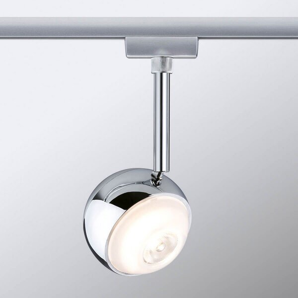 Paulmann URail Capsule II spot LED 2700K crom, reglabil, Metalic, Camera de zi / sufragerie, Metal, Modern