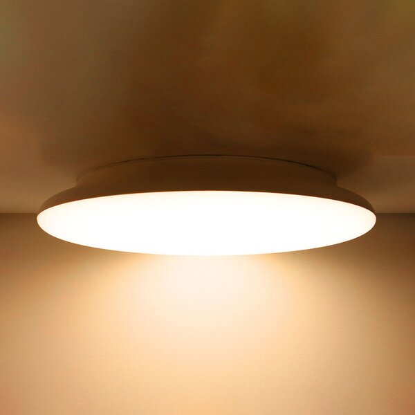 The Light Group Plafonieră cu LED SLC LED-uri reglabile IP54 Ø 25 cm 3.000 K, reglabil, Alb, Studiu / Birou, Plastic, Modern